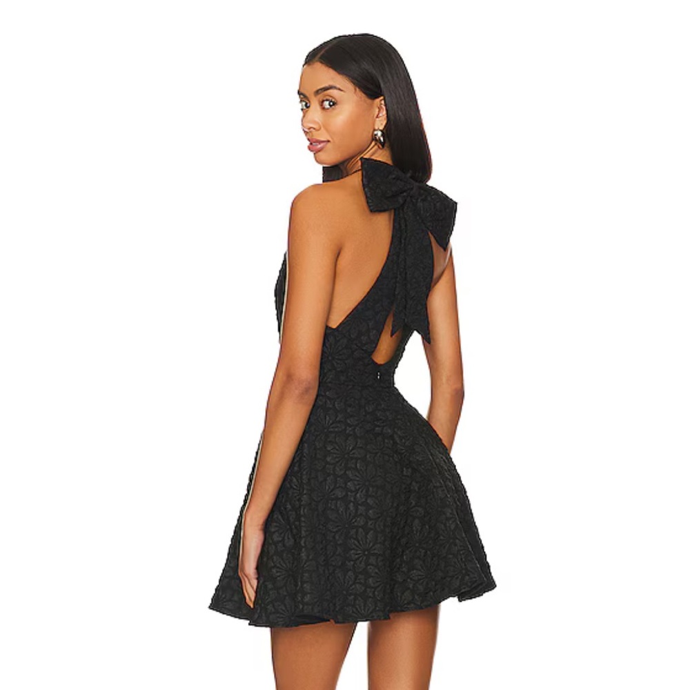 SAYLOR Jule Black Bow Back Mini Dress